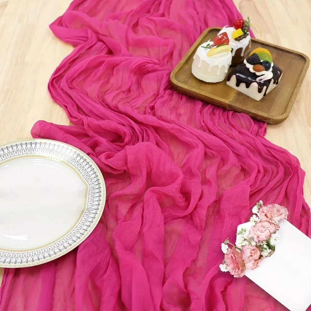 tableau chemin table bleu marine vert foncé rose rouge crepe plissé moderne élégant mariage