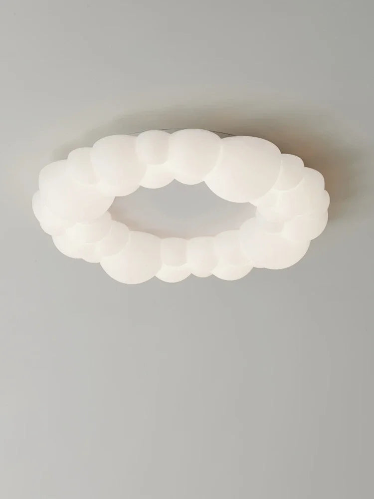 Suspension lumineuse moderne blanc billes arrondies opacité salon chambre étude led 249 2000lm
