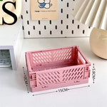paniers rangement pliables moderne rose bleu beige vert cosmétiques papeterie étudiant