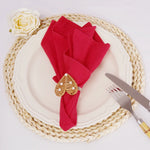 lot 50 serviettes cuisine coton bleu clair clips dorés table