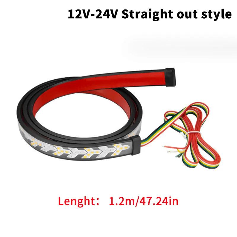 ruban led rouge noir flèches blanches moderne clips connecteur électrique