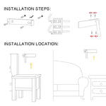 lampe murale led moderne noir bras articulé éclairage directionnel minimaliste chambre coucher étude entree