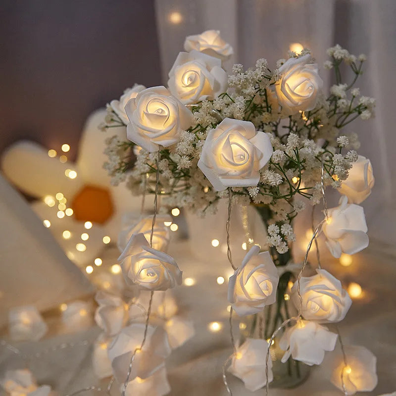 Guirlande lumineuse rose à piles pour décoration mariage