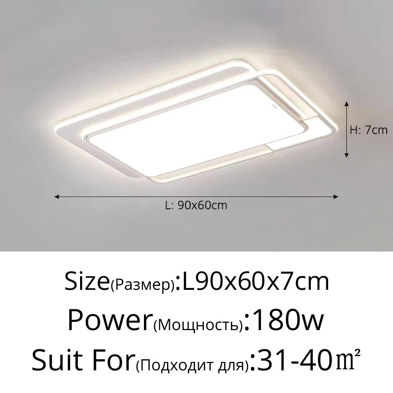 plafonnier led blanc contemporain moderne salon chambre opacité fixations invisible