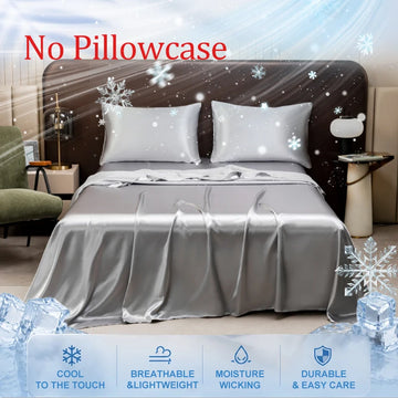 drap lit ajusté soie glacée uni satiné chambre moderne confortable frais