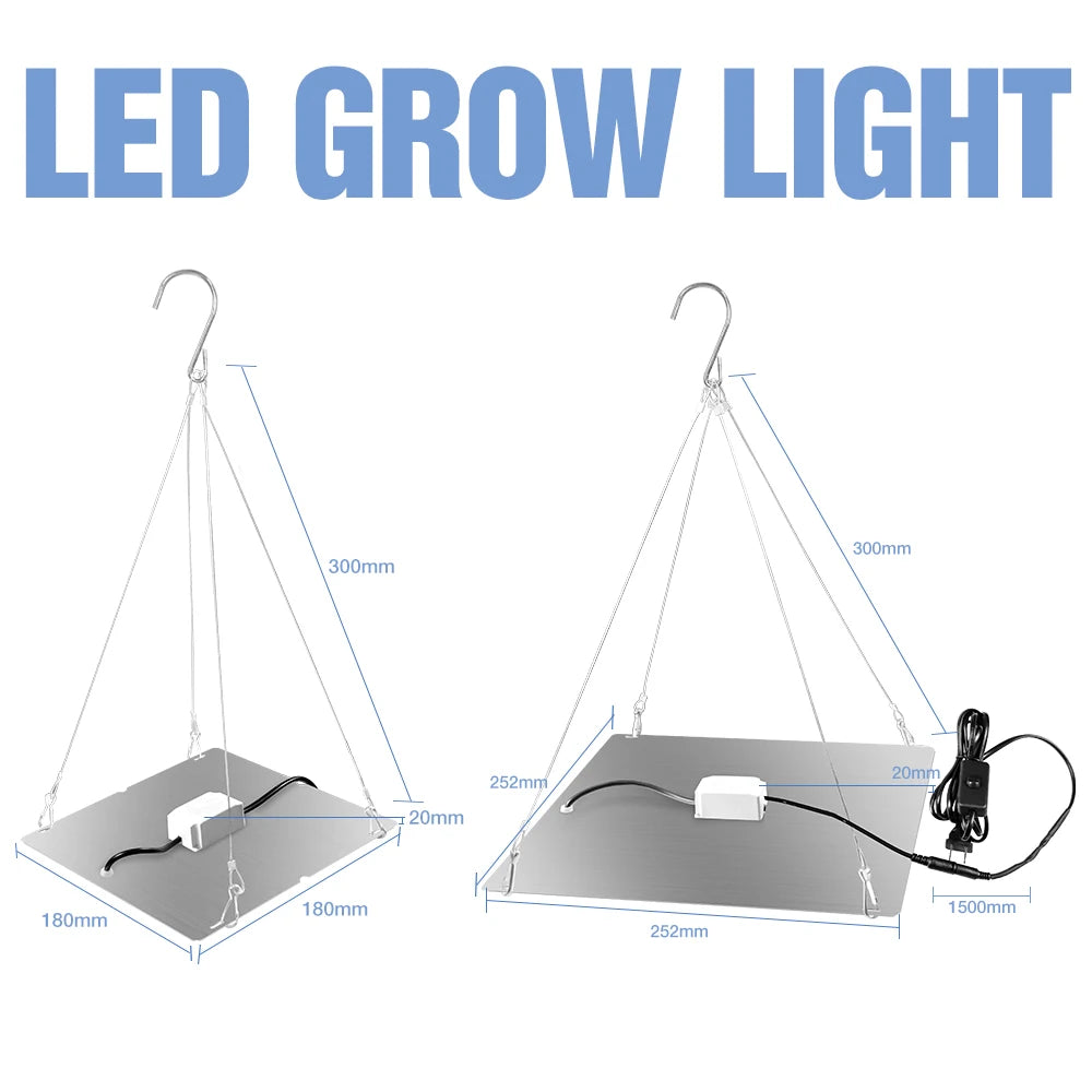 lampe led culture plantes rose rouge bleu moderne grille led crochets adaptateurs eu us