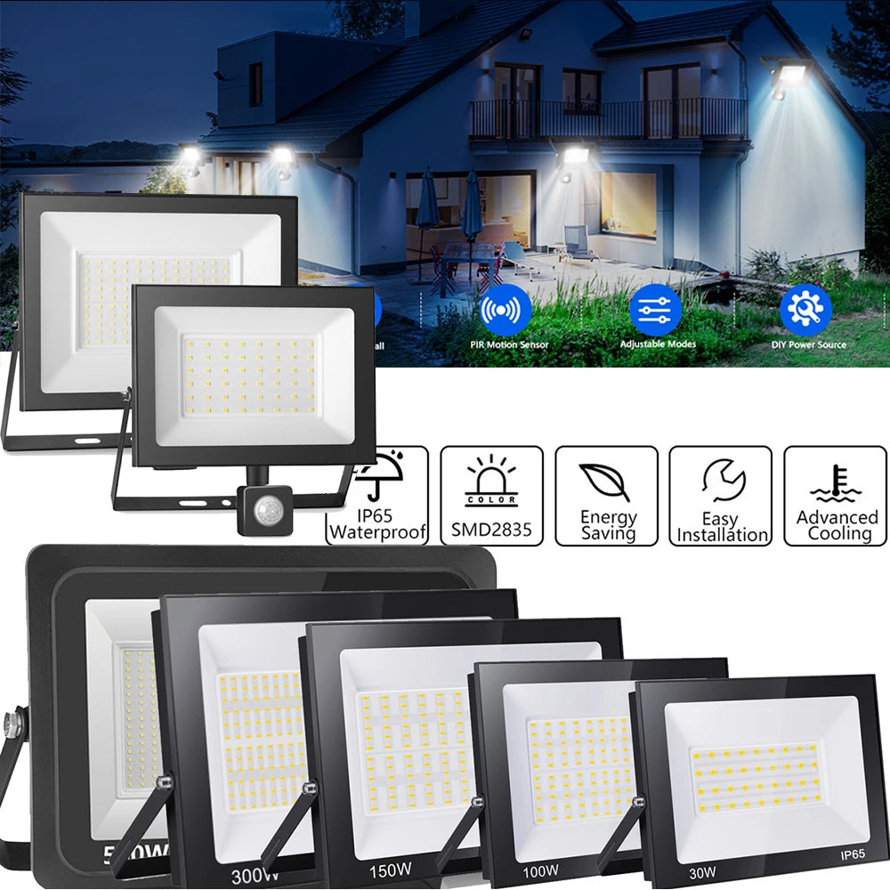 projecteur led noir moderne ip66 étanche 100w easy smd2835