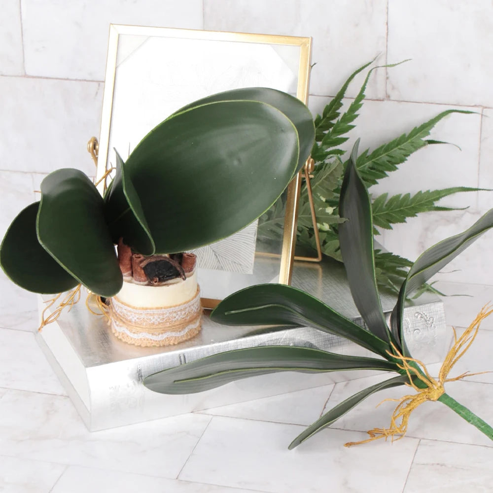 plantes artificielles feuilles larges décoration extérieure pots verre cadres photo moderne aménagement paysagerextérieur