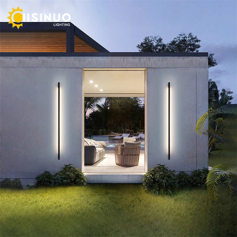 applique murale led noir contemporaine ip65 85265v éclairage extérieur jardin garage moderne led 6000k