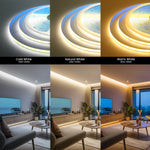 ruban led cob 240 led adhésif blanc chaud moderne 3000k 4000k 6000k 50000h