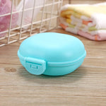 boîte savon moderne plastique rose bleu blanc violet clip portable salle bains