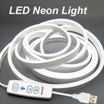 ruban led néon flexible 5v usb blanc blanc chaud lisse moderne minimaliste ajustable intensité