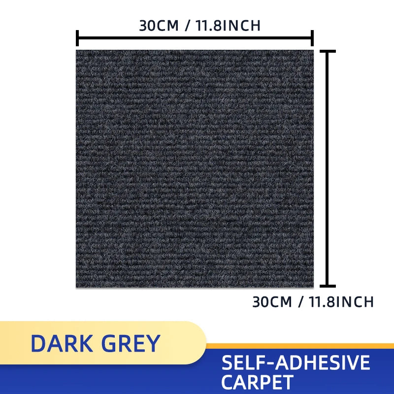 tapis auto adhésif 30x30cm uni khaki bleu noir vert rouge gris moderne intérieur antidérapant