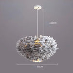 lampe suspendue moderne plumes blanc salon chambre coucher lumière intérieure décoration maison