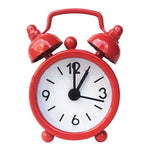 réveil horloge circulaire classique mécanique aiguilles rouge bleu rose Jaune métal durable chambre