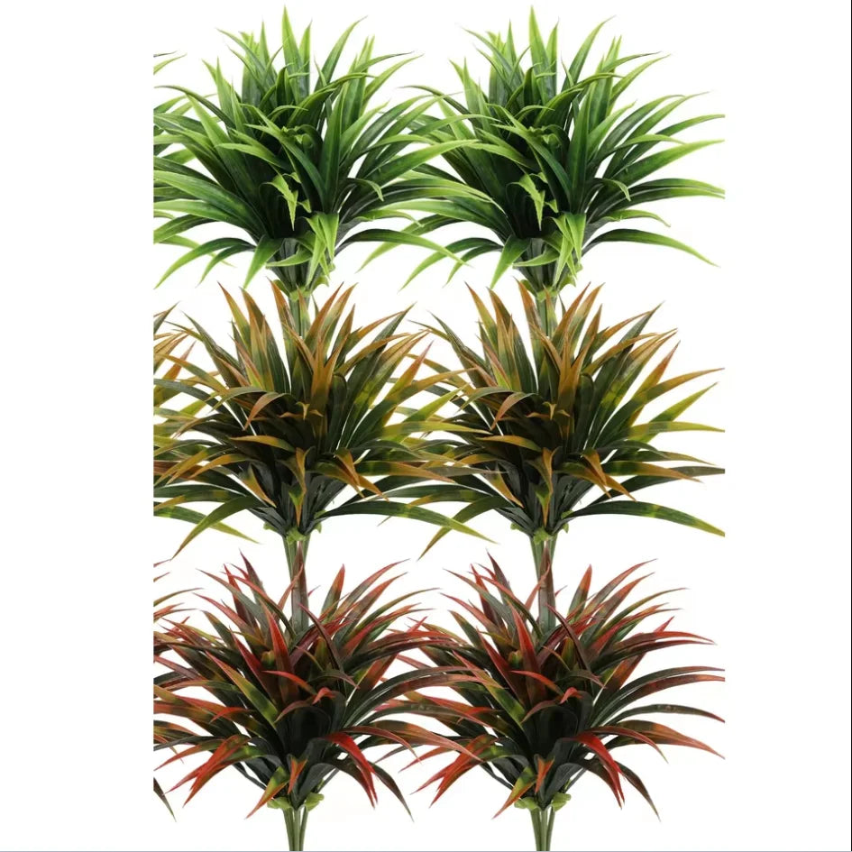 plantes artificielles herbe fine feuilles vertes modernes extérieures résistantes uv exposées anniversaire