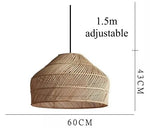 suspension lumineuse tressée moderne cordon beige naturel artisanale vintage pendentif chambre salle manger
