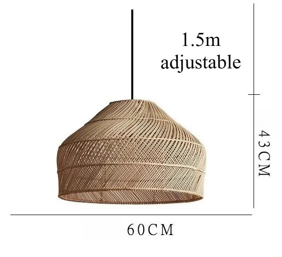 suspension lumineuse tressée moderne cordon beige naturel artisanale vintage pendentif chambre salle manger