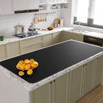 tapis silicone moderne rectangle antidérapant respectueux environnement noir gris lisse opaque contemporain cuisine