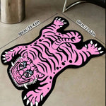tapis sol enfant tigre orange motif dessin animé chambre salon moderne anti dérapant polyester