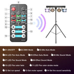 éclairage led scène dmx 60w noir moderne télécommande sac transport trépied disco