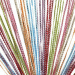 rideau decoratif boheme multicolore franges metalliques translucides barre superieure 200cm hauteur 100cm largeur