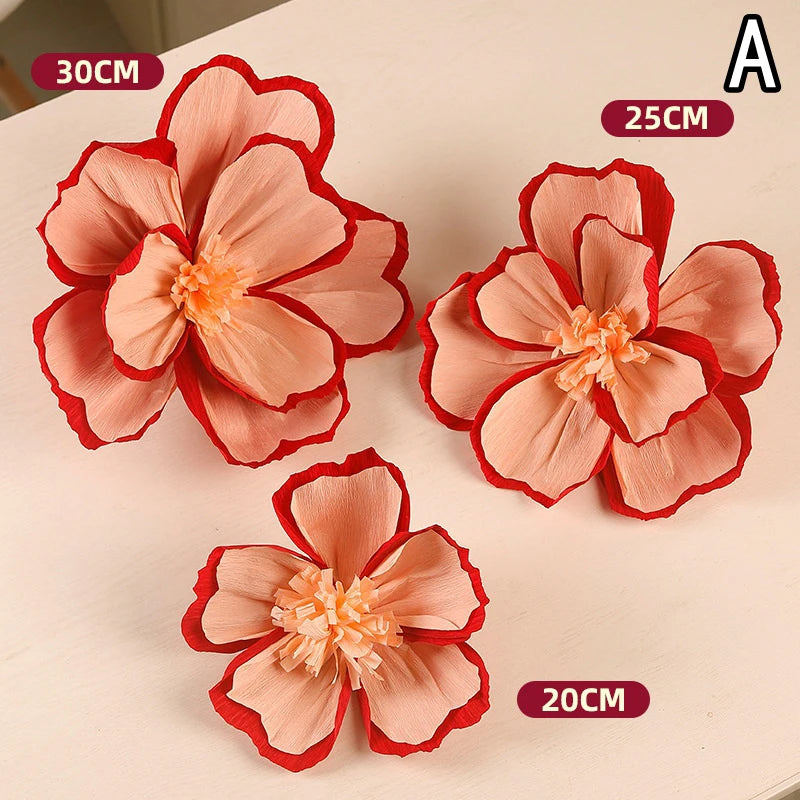 décoration murale fleurs papier ventilateurs papillons coussins ours peluche enveloppe rouge