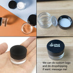 pots verre couvercles noirs conteneurs maquillage storage bottle minimaliste utilitaire