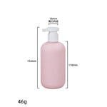 flacon cosmétique rose pâle 200ml 300ml bouchon blanc moderne salon