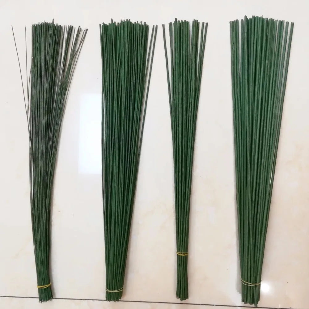 fil papier vert foncé lisse opacité simple décoration maison diy branche fleur artificielleintérieur noël