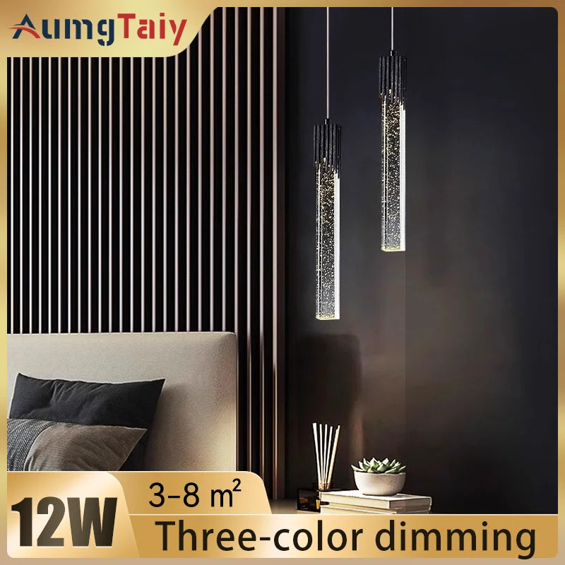 Suspension lumineuse moderne cristal bulle transparente dorée éclairage salle manger led 2000 82000 lumens