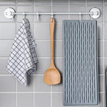 tapis cuisine silicone gris rayures horizontales moderne anti dérapant suctionversible