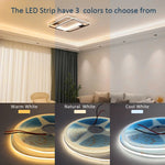 ruban led blanc jaune bleu adhésif haute luminosité 320 leds ligne continue moderne