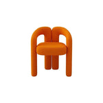 chaise moderne minimaliste tissu bouclé blanc rose gris bleu orange marron contemporaine assise dossier