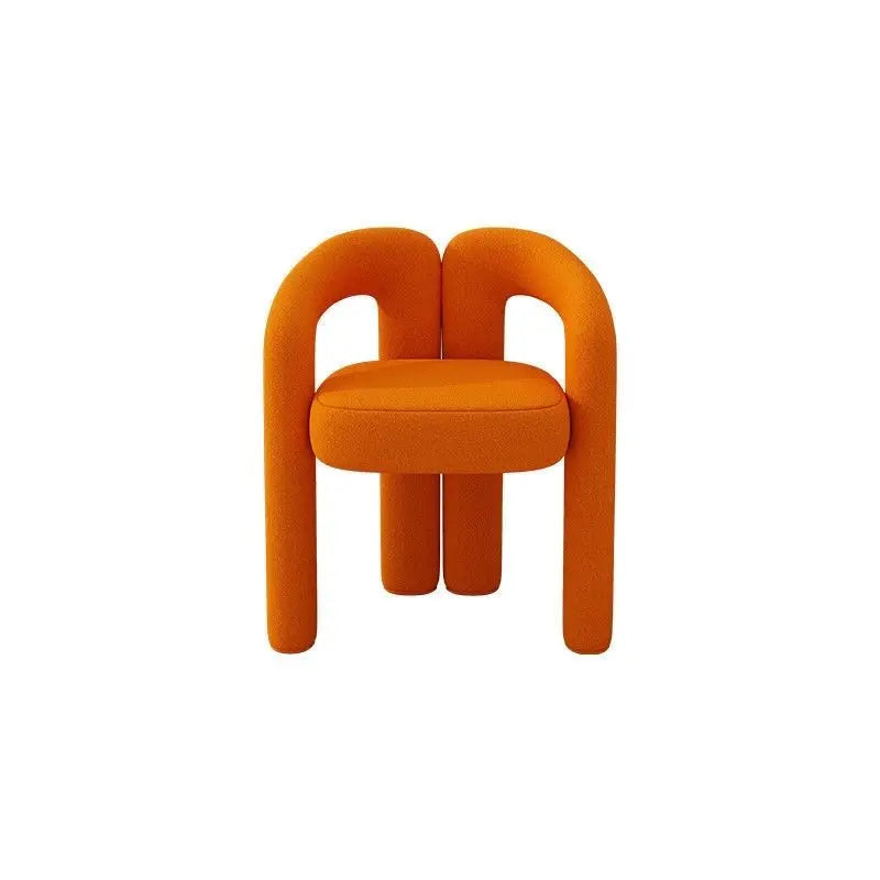 chaise moderne minimaliste tissu bouclé blanc rose gris bleu orange marron contemporaine assise dossier