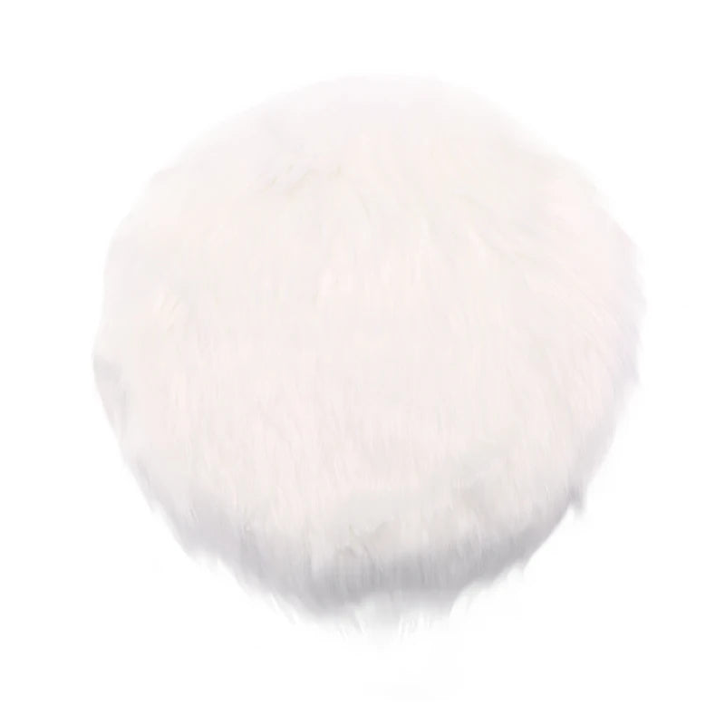 coussin rond fourrure laine polyester coton moderne blanc rose violet noir beige gris
