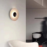 applique murale contemporaine dorée noire led fixée mur ronde lisse