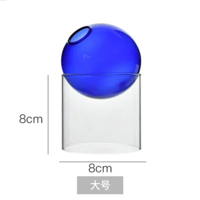 vases verre transparent modernes couleurs orange bleu rose minimalistes
