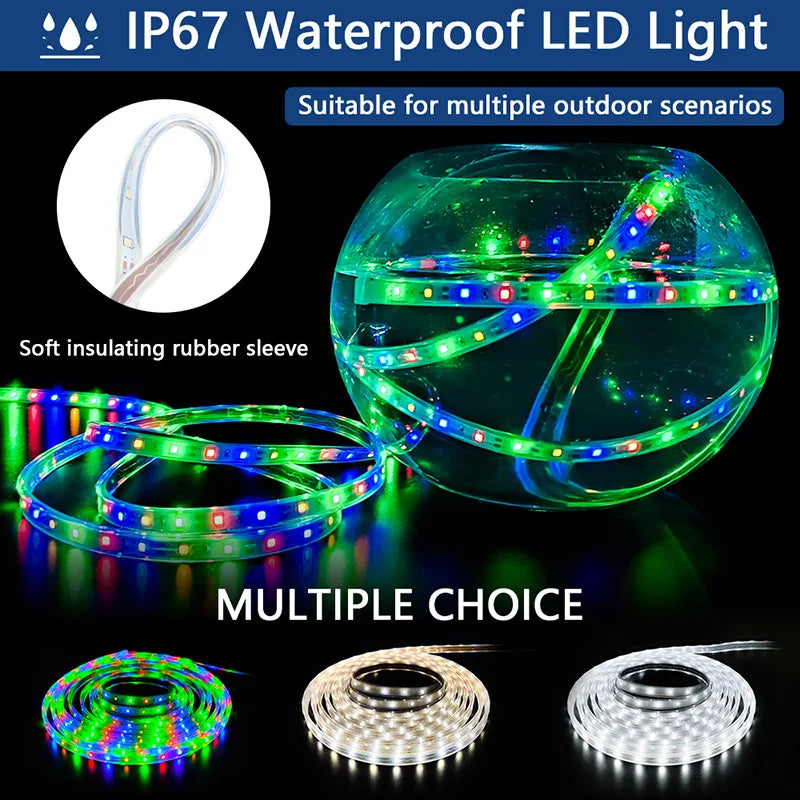ruban led solaire multicolore modes points lumineux moderne clips