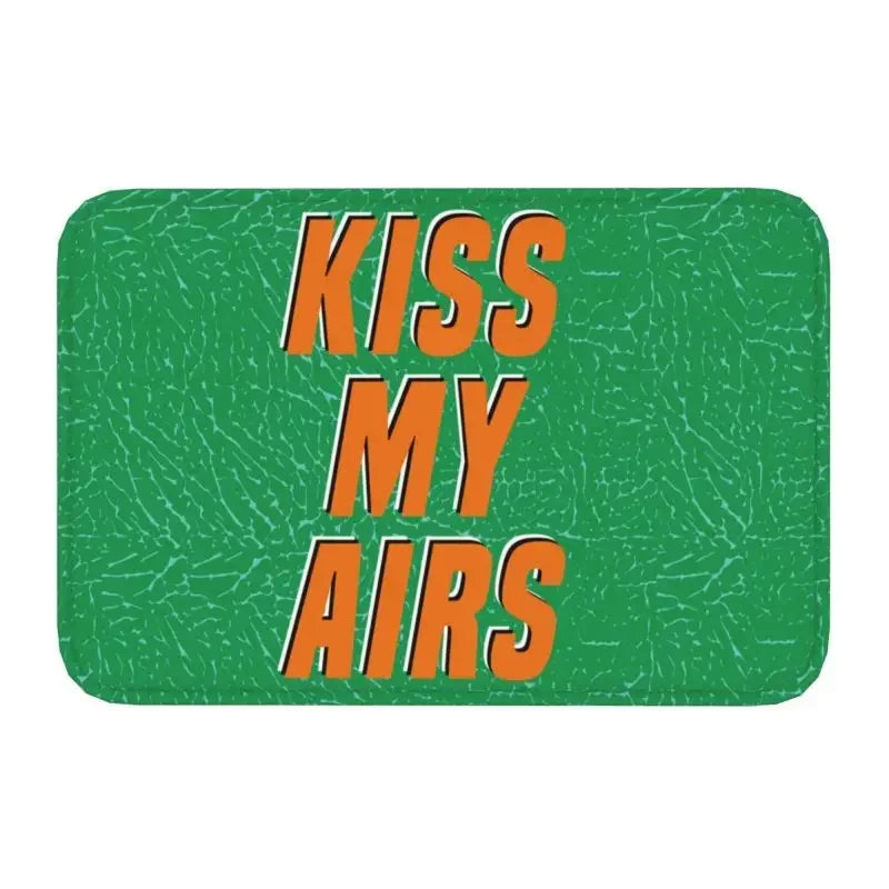 tapis d'entrée moderne kiss my airs marron noir bleu rose antidérapant pvc résistant corrosion