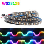 ruban led noir bleu multicolore ws2812b ip65 ip30 adhésif addressable 30leds 60leds modernes