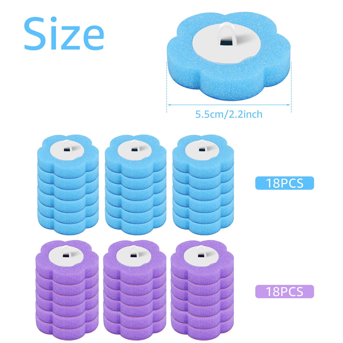 brosse toilette rechange blanche bleue violet jaune moderne kit nettoyage salle bain