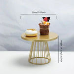support gâteau métal or moderne 25cm 20cm présentoir cupcakes plateaux gâteaux événements anniversaire mariage