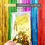 rideau décoration événement festif franges métalliques brillantes couleurs vives photobooth événementiel festive