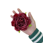 Décoration murale artificielle roses soie classique blanc rose violet romantique