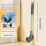 brosse wc acier inoxydable gris bristles moderne adhésif crochet long manche nettoyage efficace durable