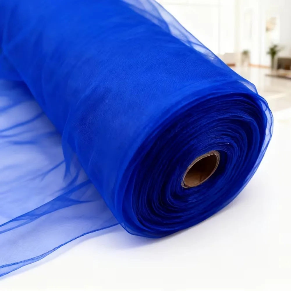 ruban tulle rouge bordeaux fin translucide decoratif largeur 15cm longueur 30m loisirs creatifs draperies
