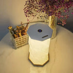 lampe table pliable origami gris beige moderne led rechargeable sans fil
