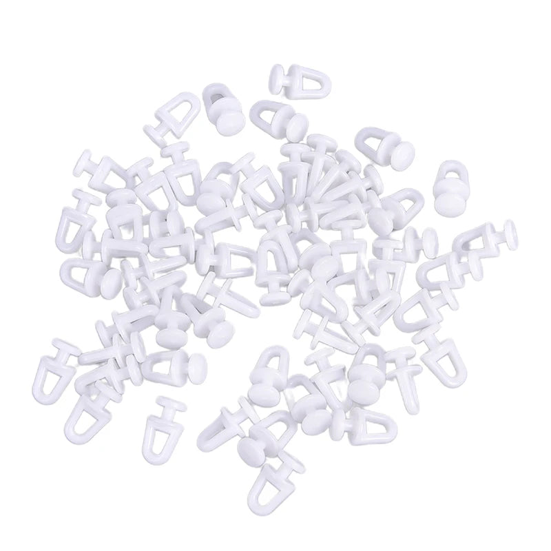 clips fixation blancs minimalistes rideaux 60 pièces accessoires rideau