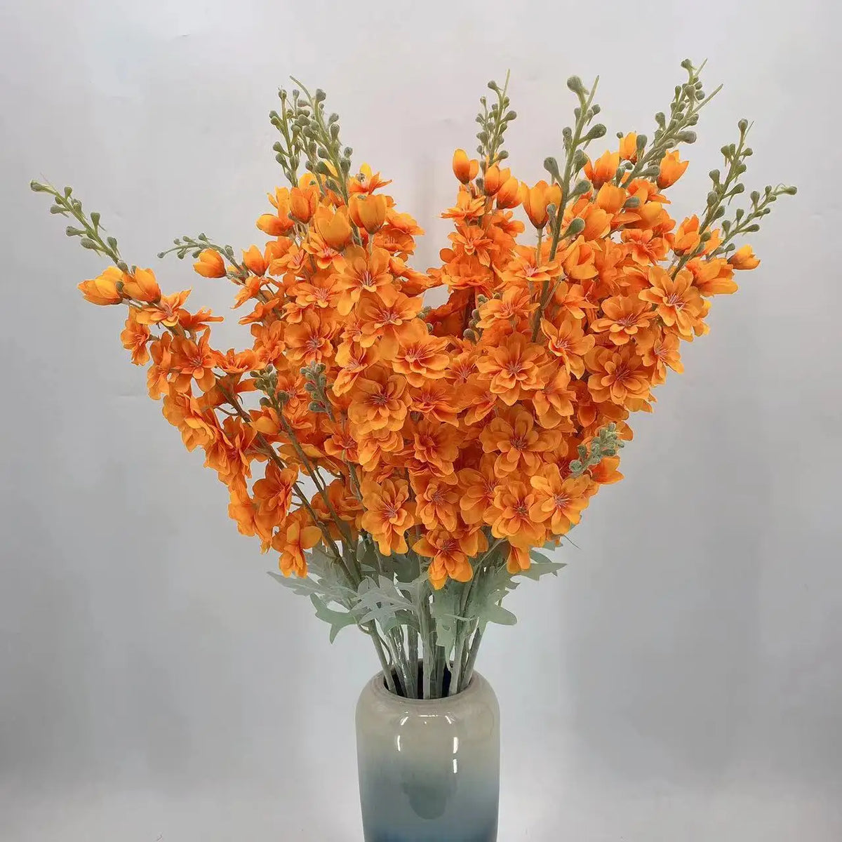bouquet fleurs artificielles soie moderne extérieur intérieur décoration mariage anniversaire multicolore orange